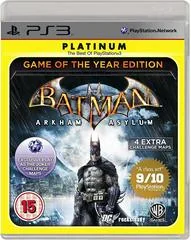 Batman Arkham Asylum [Game of the Year Edition Platinum] - Playstation 3 - Retrocharting