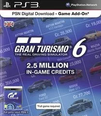 Gran Turismo 6 2.5 Million In-Game Credits - Playstation 3 - Retrocharting