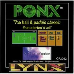 Ponx [Homebrew] - Atari Lynx - Retrocharting